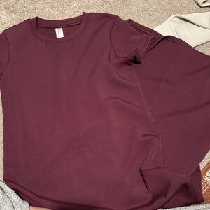 SPANX Plum Short Sleeve Top